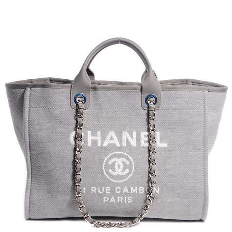 chanel pre-owned 2012-2013 deauville tote bag|Chanel deauville large canvas bags.